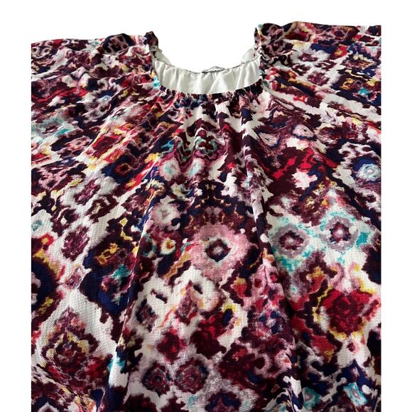 CHA CHA VENTE ASYMMETRICAL OVERLAY BLOUSE WITH TANK, WOMENS, 1X-Multicolors - Picture 3 of 12